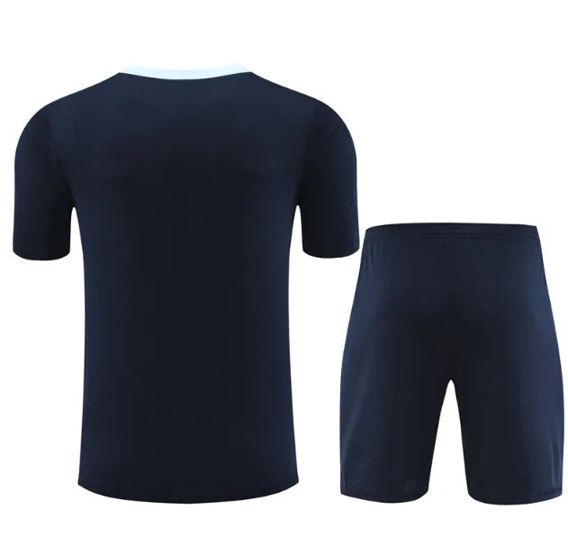 France 2024 Short Sleeve/Shorts Tracksuit Blue