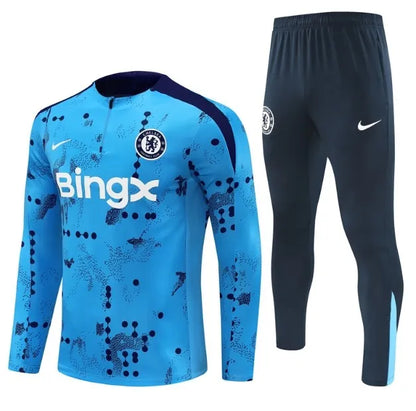 Chelsea 2024/2025 1/4 Zipper Tracksuit Blue Camo