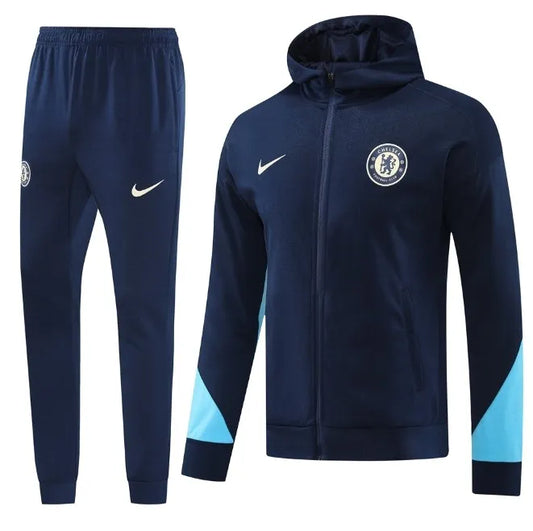 Chelsea 2024/2025 Hooded Tracksuit Dark Blue