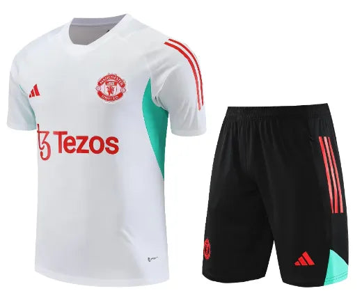 Manchester United 2023/2024 Short Sleeve/Shorts Tracksuit White