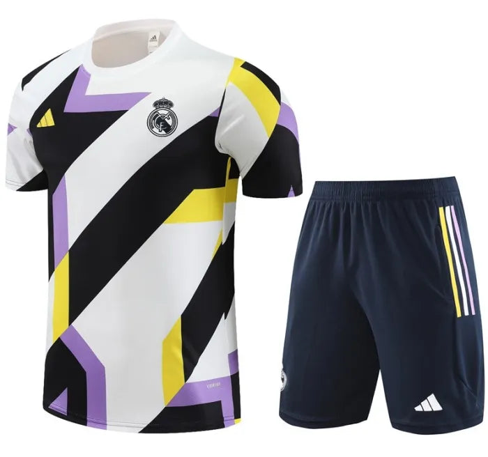 Real Madrid 2023/2024 Kurzarm/Shorts Trainingsanzug Weiß Camo