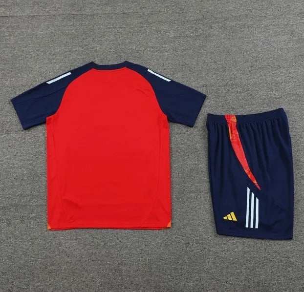 Spain 2024 Short Sleeve/Shorts Tracksuit Red