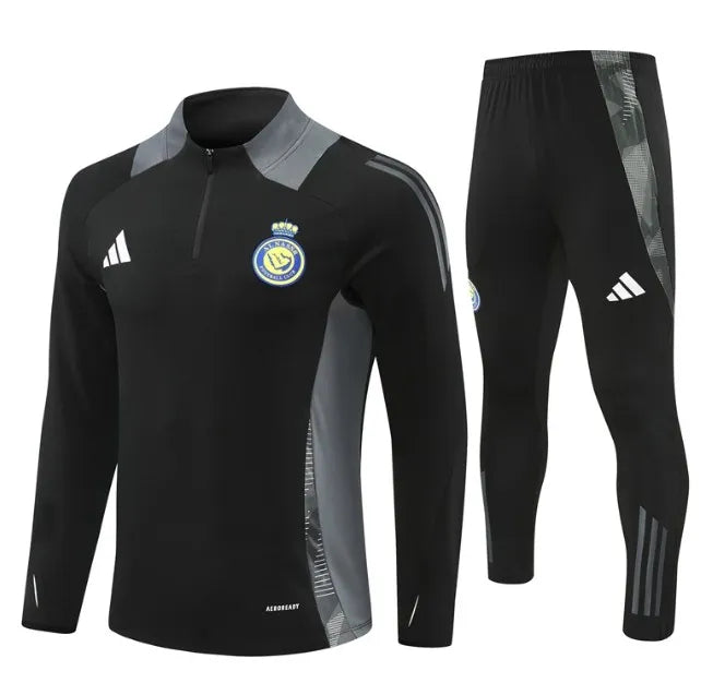 Al-Nassr FC 2024/2025 1/4 Zipper Tracksuit Black