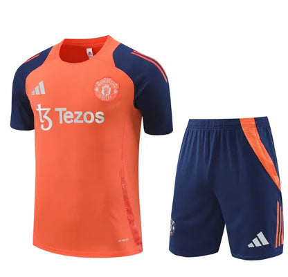 Manchester United 2024/2025 Short Sleeve/Shorts Tracksuit Orange