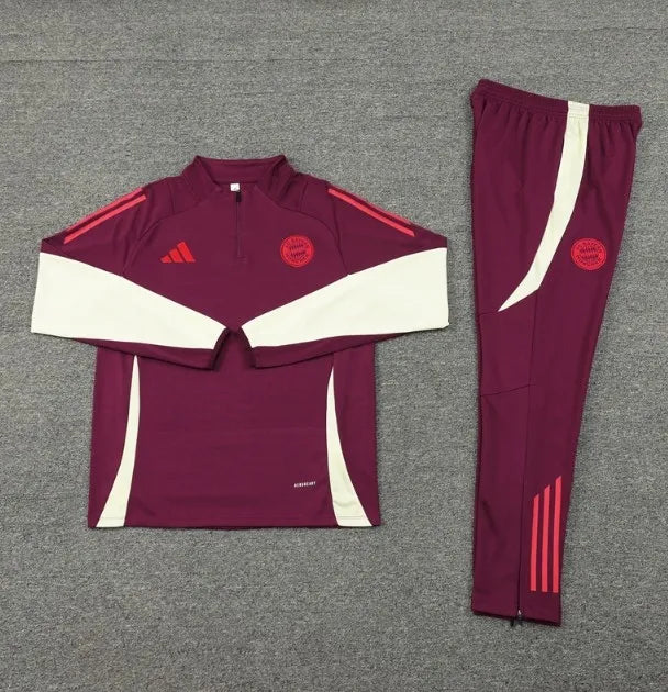 Bayern Munich 2024/2025 1/4 Zipper Tracksuit Red