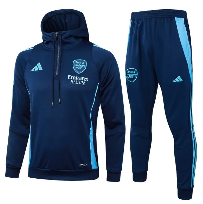 Arsenal 2024/2025 Hooded Tracksuit Blue