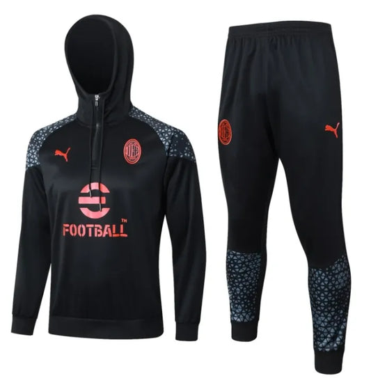 AC Milan 2023/2024 Hooded Tracksuit Black