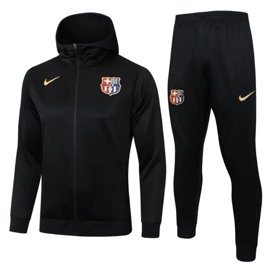 Barcelona 2024/2025 Hooded Tracksuit Black