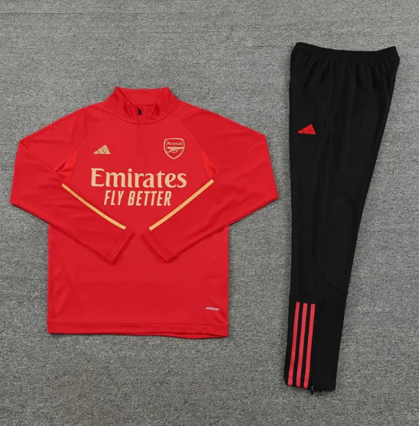 Arsenal 2023/2024 1/4 Zipper Tracksuit Red