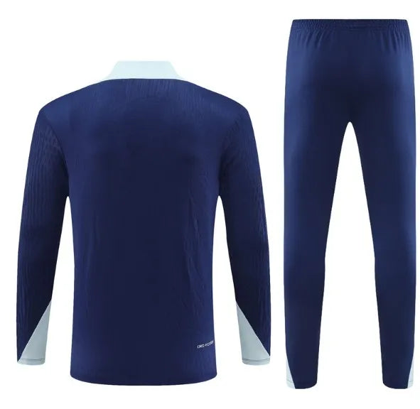 France 2024 1/4 Zipper Tracksuit Blue