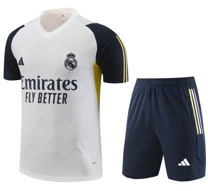 Real Madrid 2023/2024 Short Sleeve/Shorts Tracksuit White