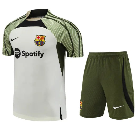 Barcelona 2023/2024 Short Sleeve/Shorts Tracksuit Cream