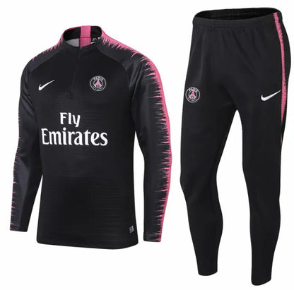 PSG 2018/2019 1/4 Zipper Tracksuit Black