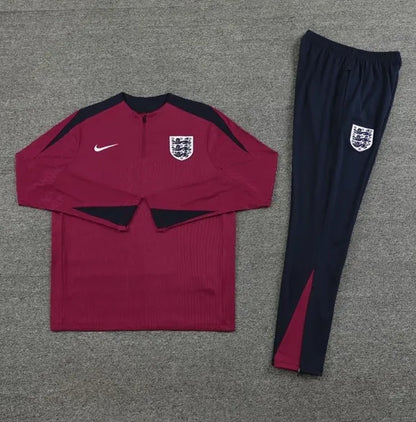 England 2024 1/4 Zipper Tracksuit Red