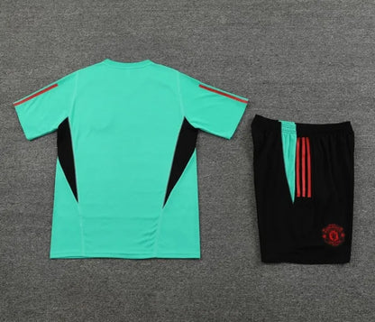 Manchester United 2023/2024 Short Sleeve/Shorts Tracksuit Green