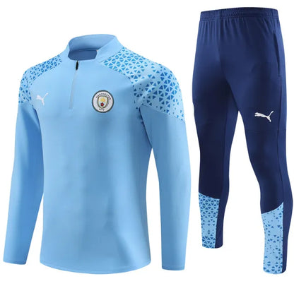 Manchester City 2023/2024 1/4 Zipper Tracksuit Blue