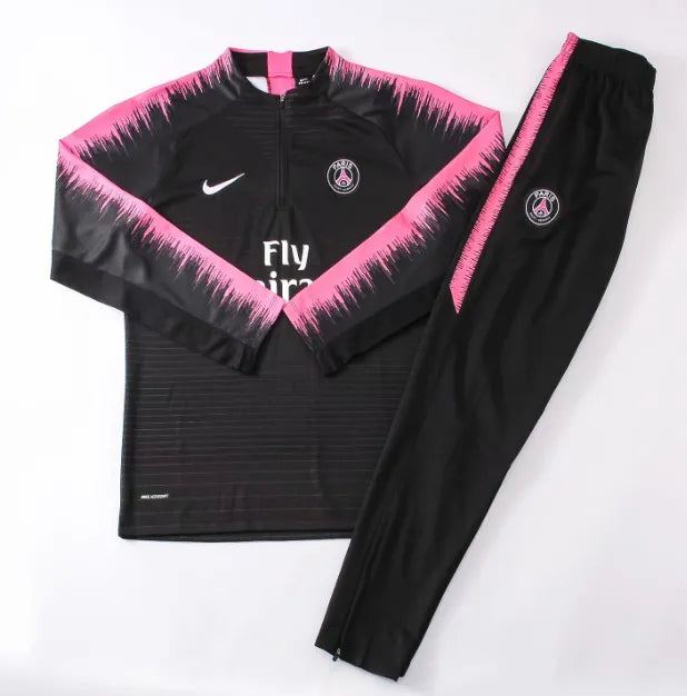 PSG 2018/2019 1/4 Zipper Tracksuit Black