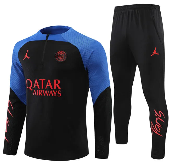 PSG 2022/2023 1/4 Zipper Tracksuit Blue