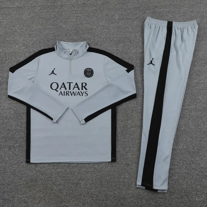 PSG 2023/2024 1/4 Zipper Tracksuit Grey