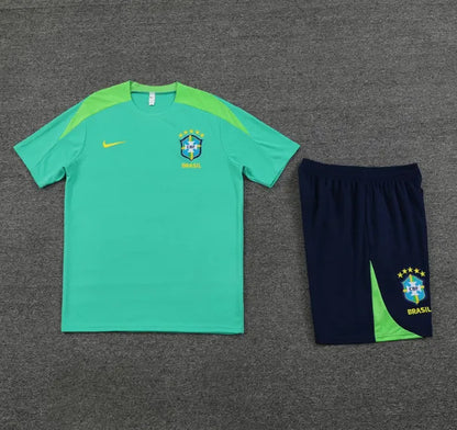 Brazil 2024 Short Sleeve/Shorts Tracksuit Green