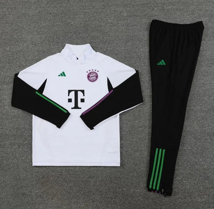 Bayern Munich 2023/2024 1/4 Zipper Tracksuit White