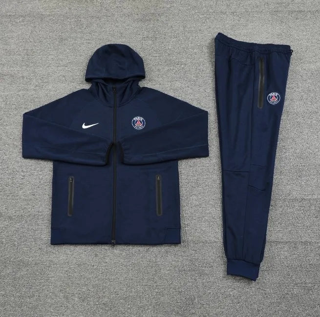 PSG 2024/2025 Hooded Tracksuit Blue