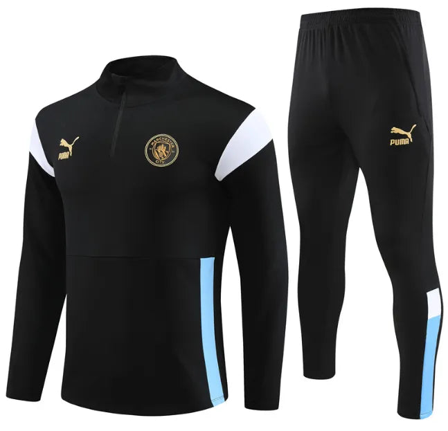 Manchester City 2023/2024 1/4 Zipper Tracksuit Black