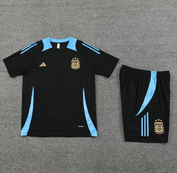 Argentina 2024 Short Sleeve/Shorts Tracksuit Black