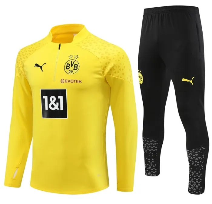 Dortmund 2023/2024 1/4 Zipper Tracksuit Yellow