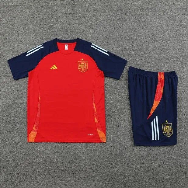 Spain 2024 Short Sleeve/Shorts Tracksuit Red