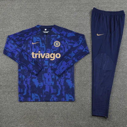 Chelsea 2023/2024 1/4 Zipper Tracksuit Blue Camo