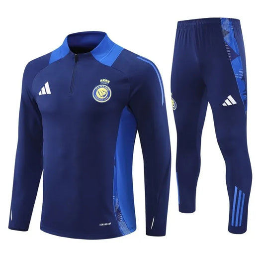 Al-Nassr FC 2024/2025 1/4 Zipper Tracksuit Blue