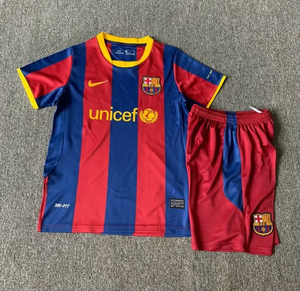 Barcelona 2010/2011 Home Retro Set Kids