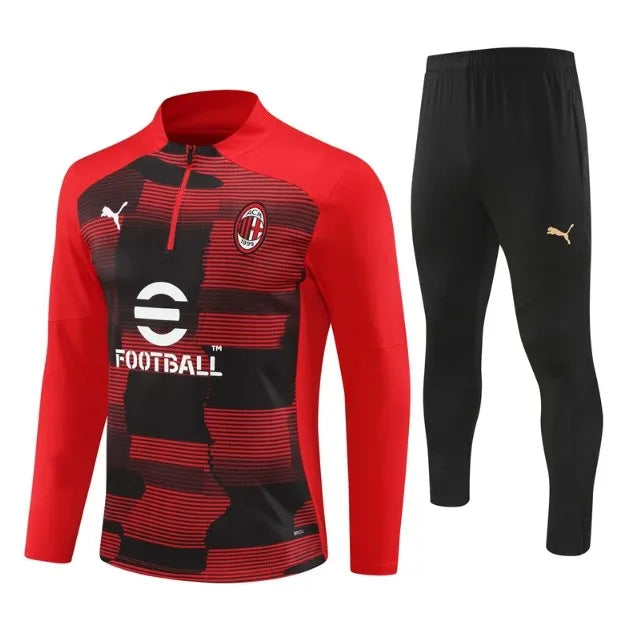 AC Milan 2024/2025 1/4 Zipper Tracksuit Red