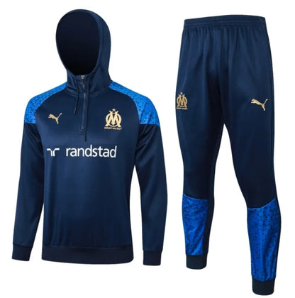 Marseille 2023/2024 Hooded Tracksuit Blue