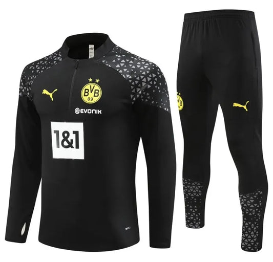 Dortmund 2023/2024 1/4 Zipper Tracksuit Black