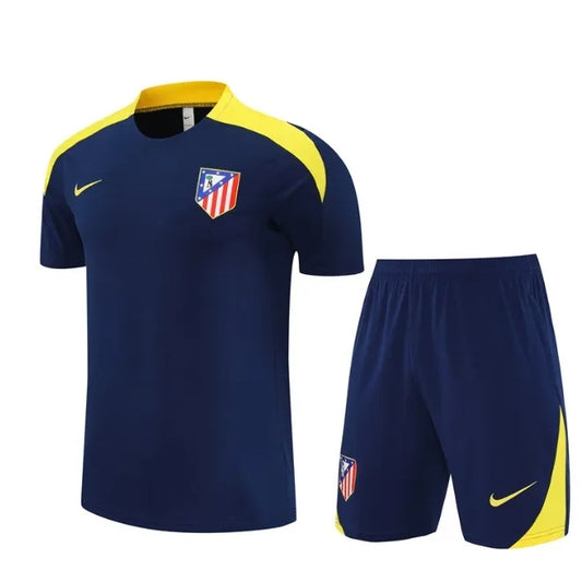 Athletico Madrid 2023/2024 Kurzarm/Shorts Trainingsanzug Blau