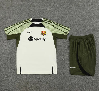 Barcelona 2023/2024 Short Sleeve/Shorts Tracksuit Cream