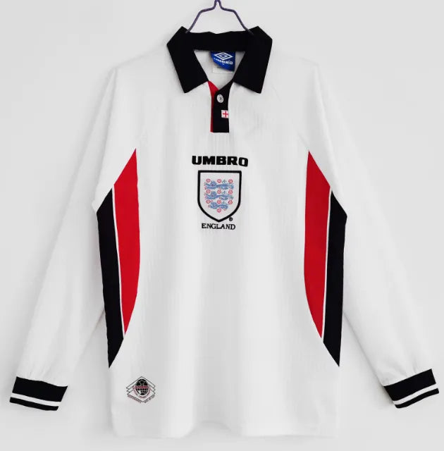 England 1998 Home Retro Long Sleeve