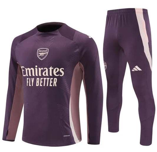 Arsenal 2024/2025 1/4 Zipper Tracksuit Purple