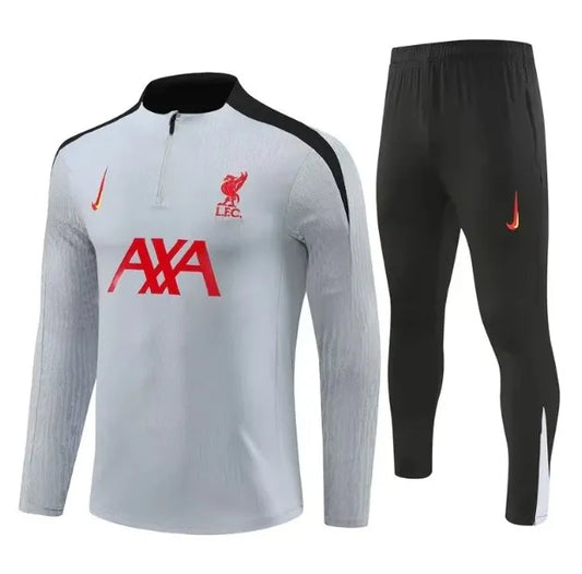 Liverpool 2024/2025 1/4 Zipper Tracksuit Grey