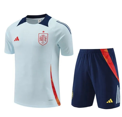 Spain 2024 Short Sleeve/Shorts Tracksuit Blue