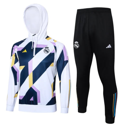 Real Madrid 2023/2024 Hooded Tracksuit White Camo