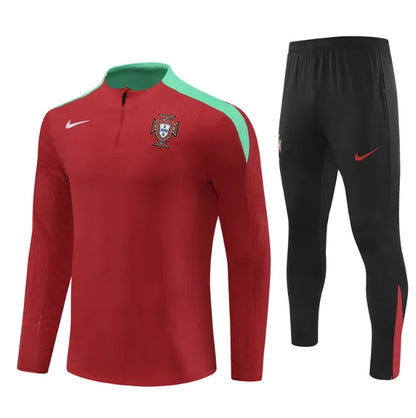 Portugal 2024 1/4 Zipper Tracksuit Red