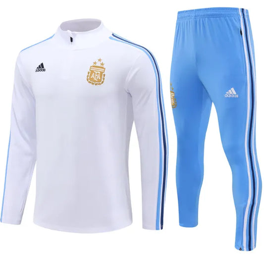 Argentina 2024 1/4 Zipper Tracksuit White